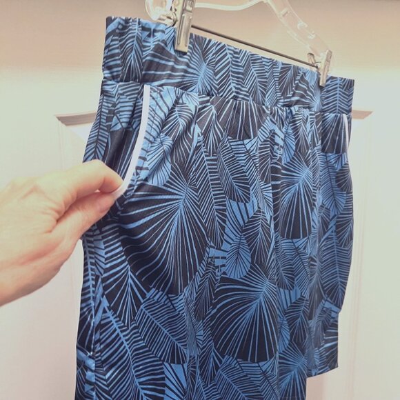 Court Haley-Women's Sports Blue Tropical Skort-Gold/Tennis-Pull On -Sz. Large - Picture 4 of 12